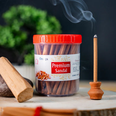 Omega-Premium Sandal Bambooless Dhoop Sticks – Jar 225gm